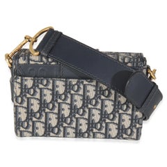 Christian Dior Blue Oblique Canvas 30 Montaigne Box Bag