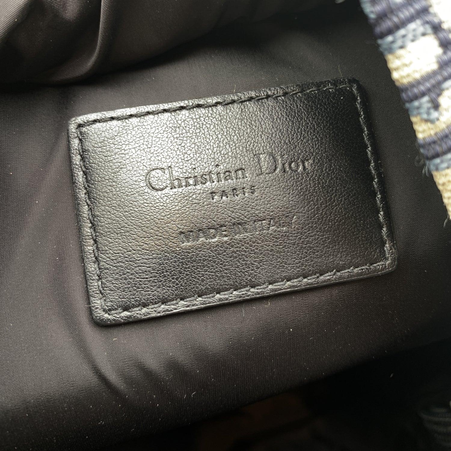 Christian Dior Blaue schräge Dior Travel Rucksacktasche aus Segeltuch 2