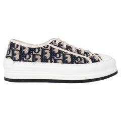 CHRISTIAN DIOR blu Tela obliqua WALK'N'DIOR Scarpe da ginnastica 38