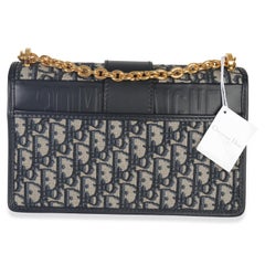 Christian Dior Blue Oblique Dior 30 Montaigne Chain Bag