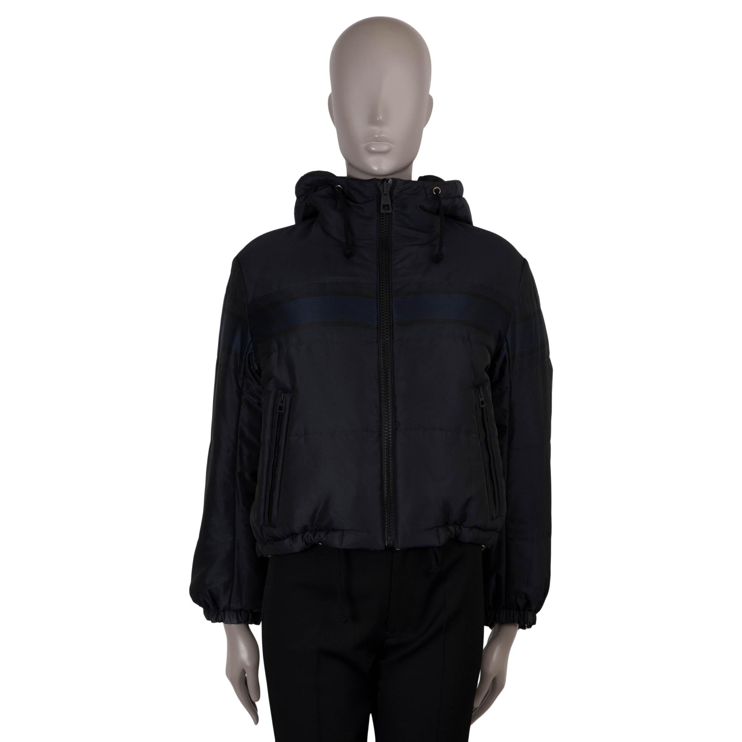 CHRISTIAN DIOR bleu oblique DIORALPS REVERSIBLE CROPPED PUFFER Jacket XS en vente 1