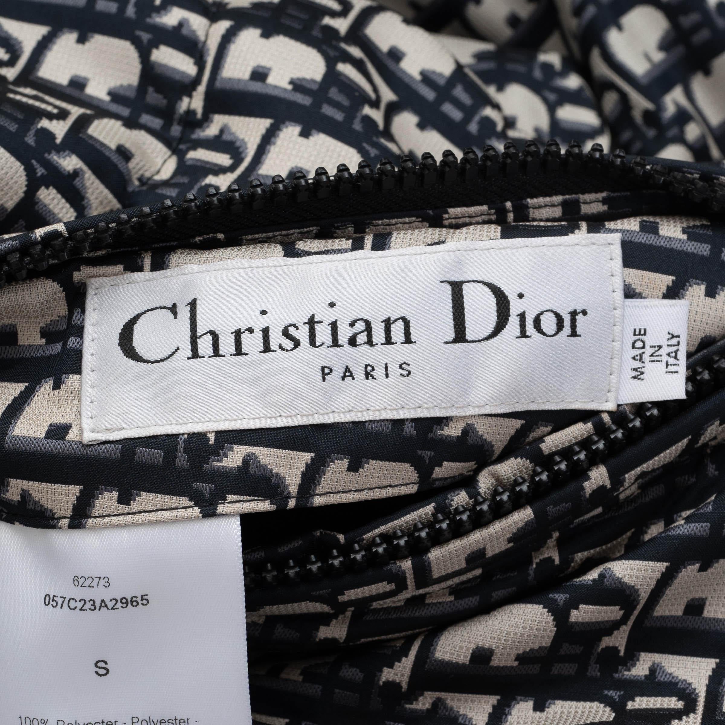 CHRISTIAN DIOR azul oblicuo DIORALPS REVERSIBLE LARGO PUFFER Chaqueta S en venta 8
