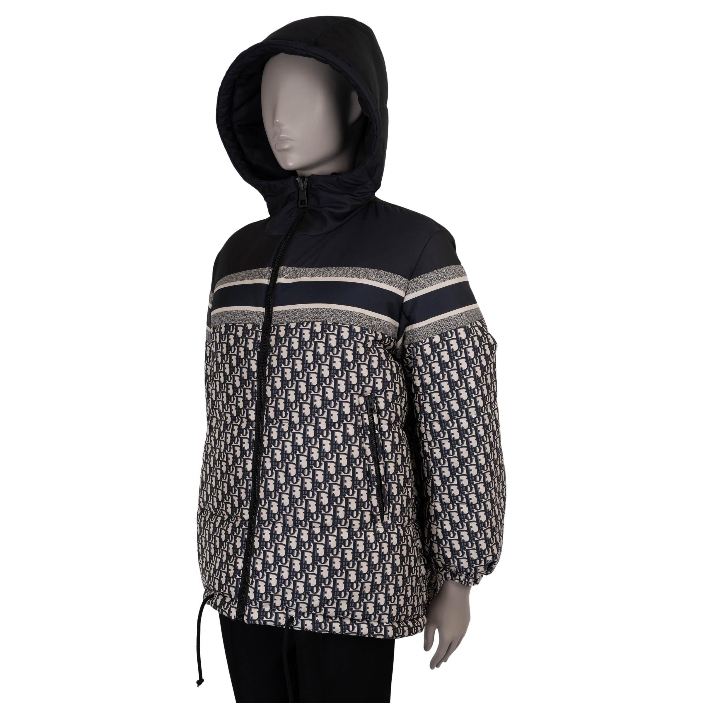CHRISTIAN DIOR azul oblicuo DIORALPS REVERSIBLE LARGO PUFFER Chaqueta S Negro en venta