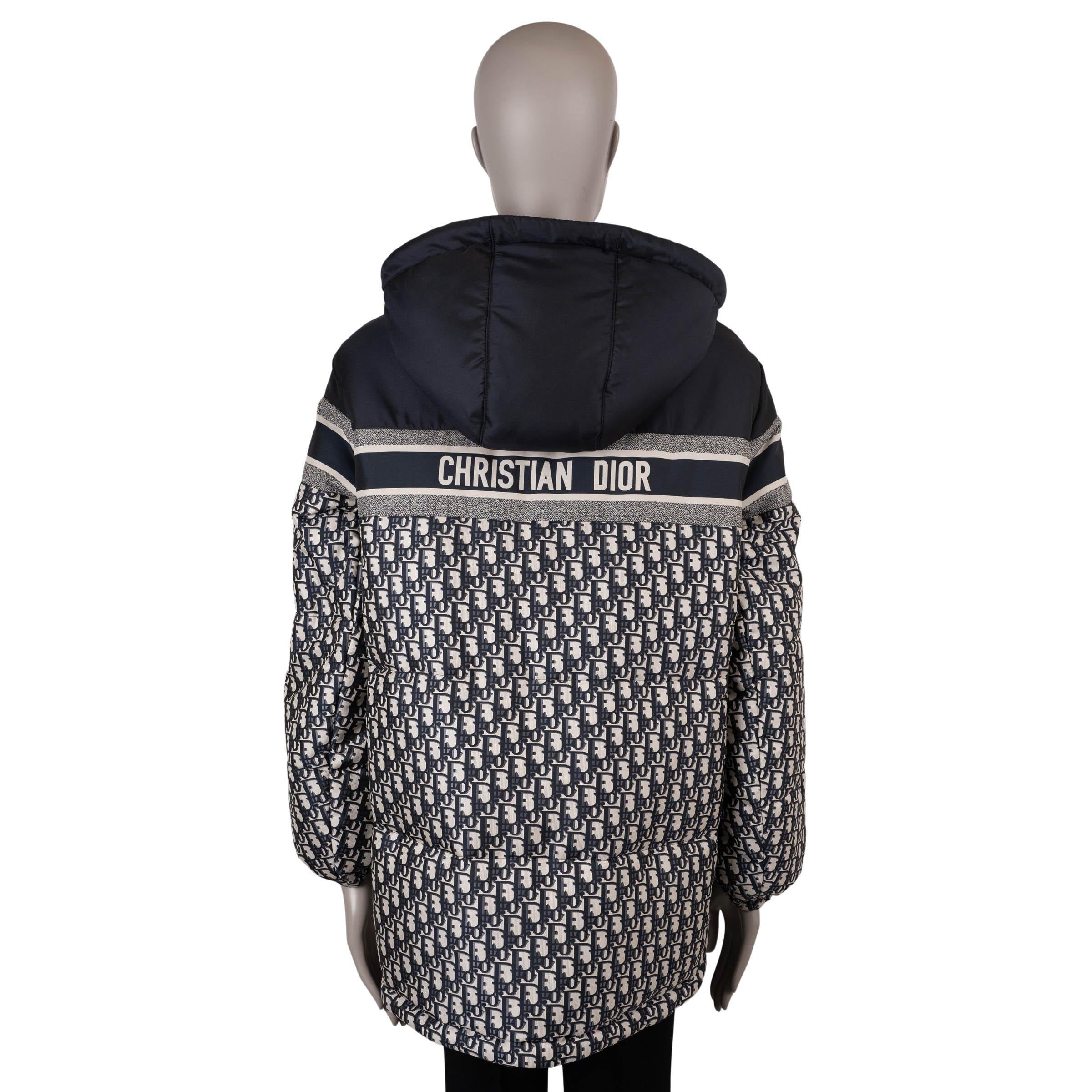 De las mujeres CHRISTIAN DIOR azul oblicuo DIORALPS REVERSIBLE LARGO PUFFER Chaqueta S en venta