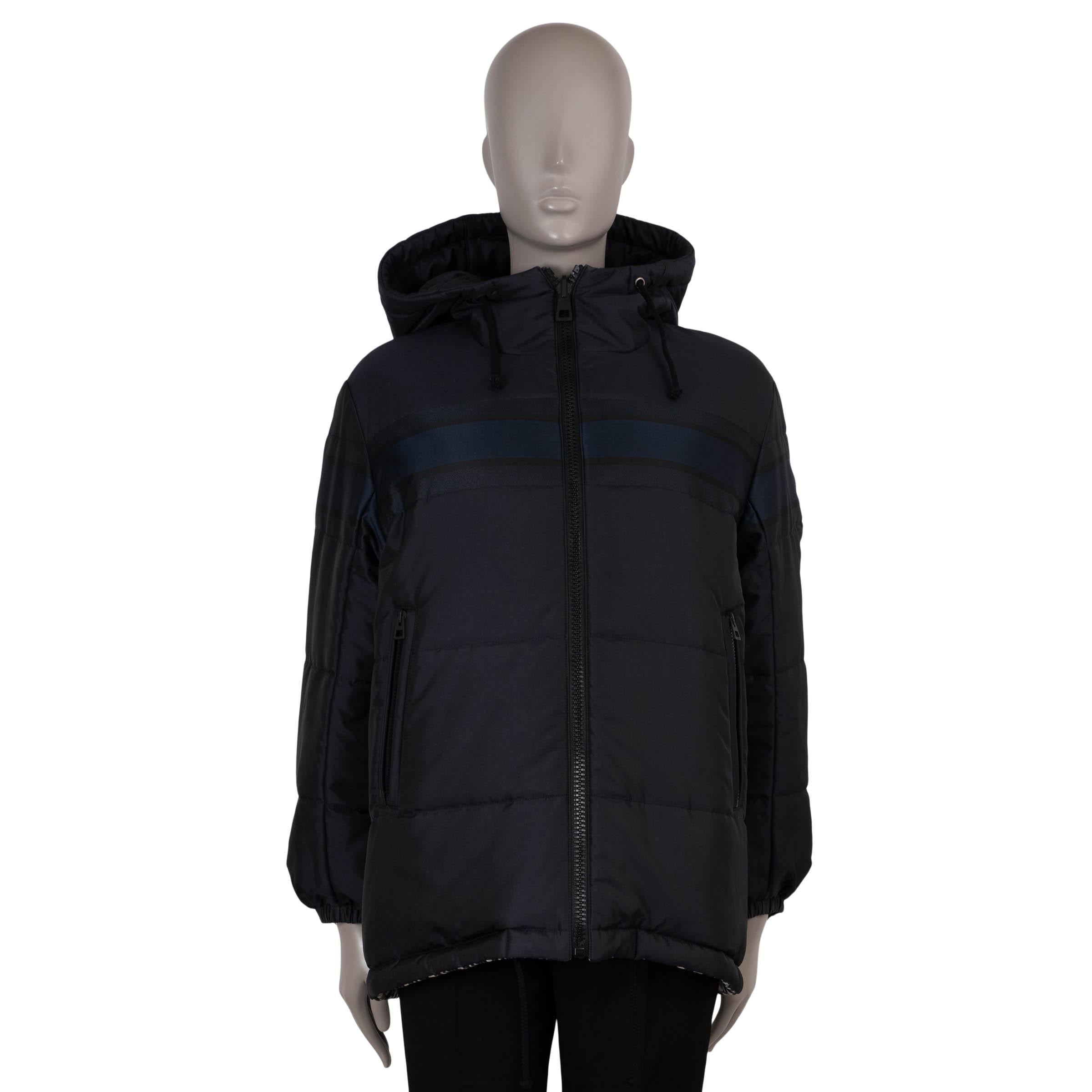 CHRISTIAN DIOR azul oblicuo DIORALPS REVERSIBLE LARGO PUFFER Chaqueta S en venta 2