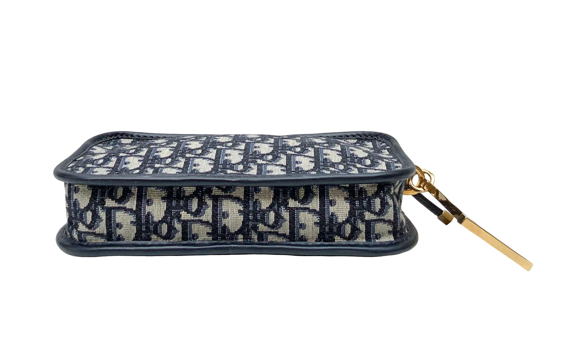 Christian Dior Blue Oblique Diorquake Clutch