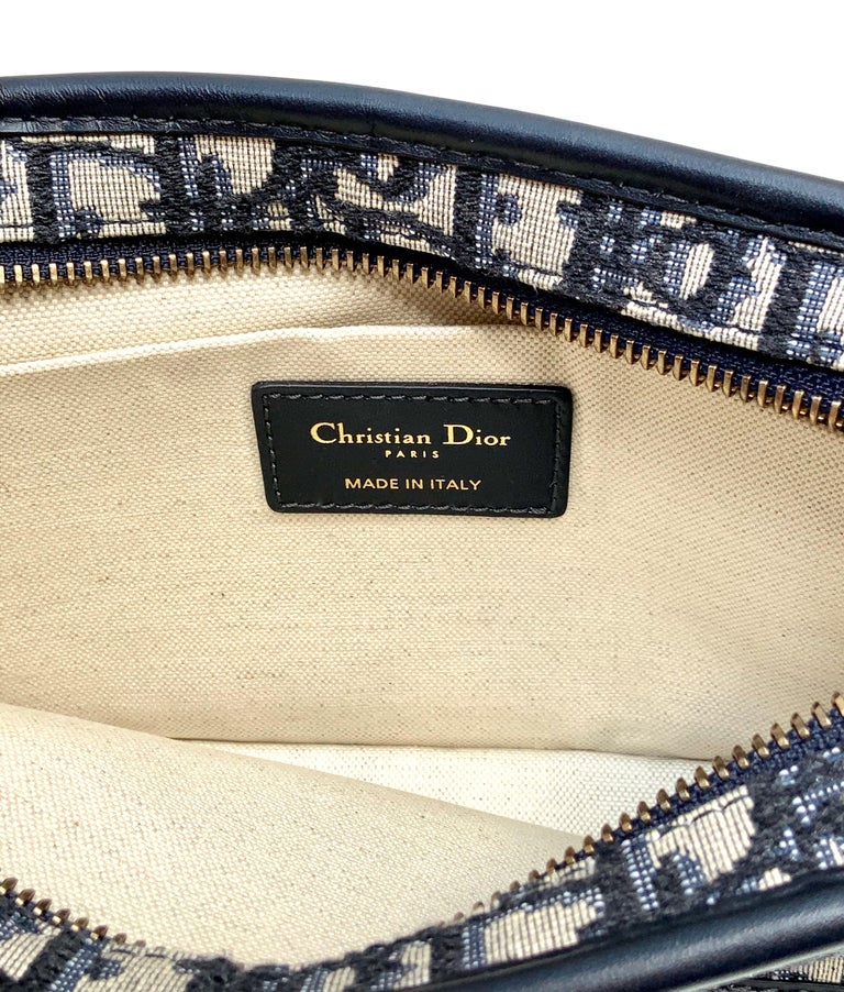 Christian Dior Blue Oblique Diorquake Clutch at 1stDibs | diorquake pouch