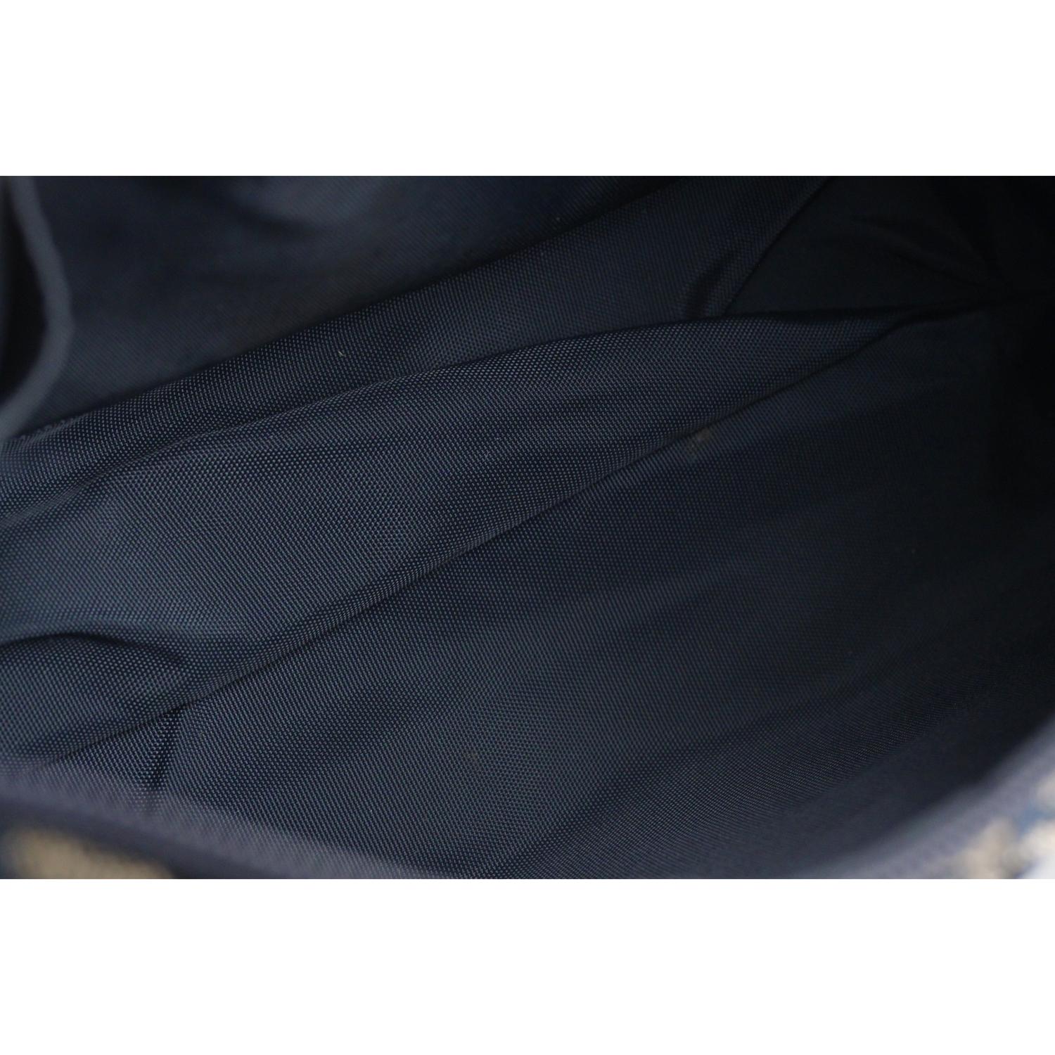 Christian Dior Blue Oblique Logo Canvas Shoulder Bag 3