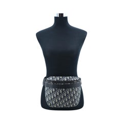 Christian DIor Blue Oblique Monogram Jacquard Belt Waist Bag
