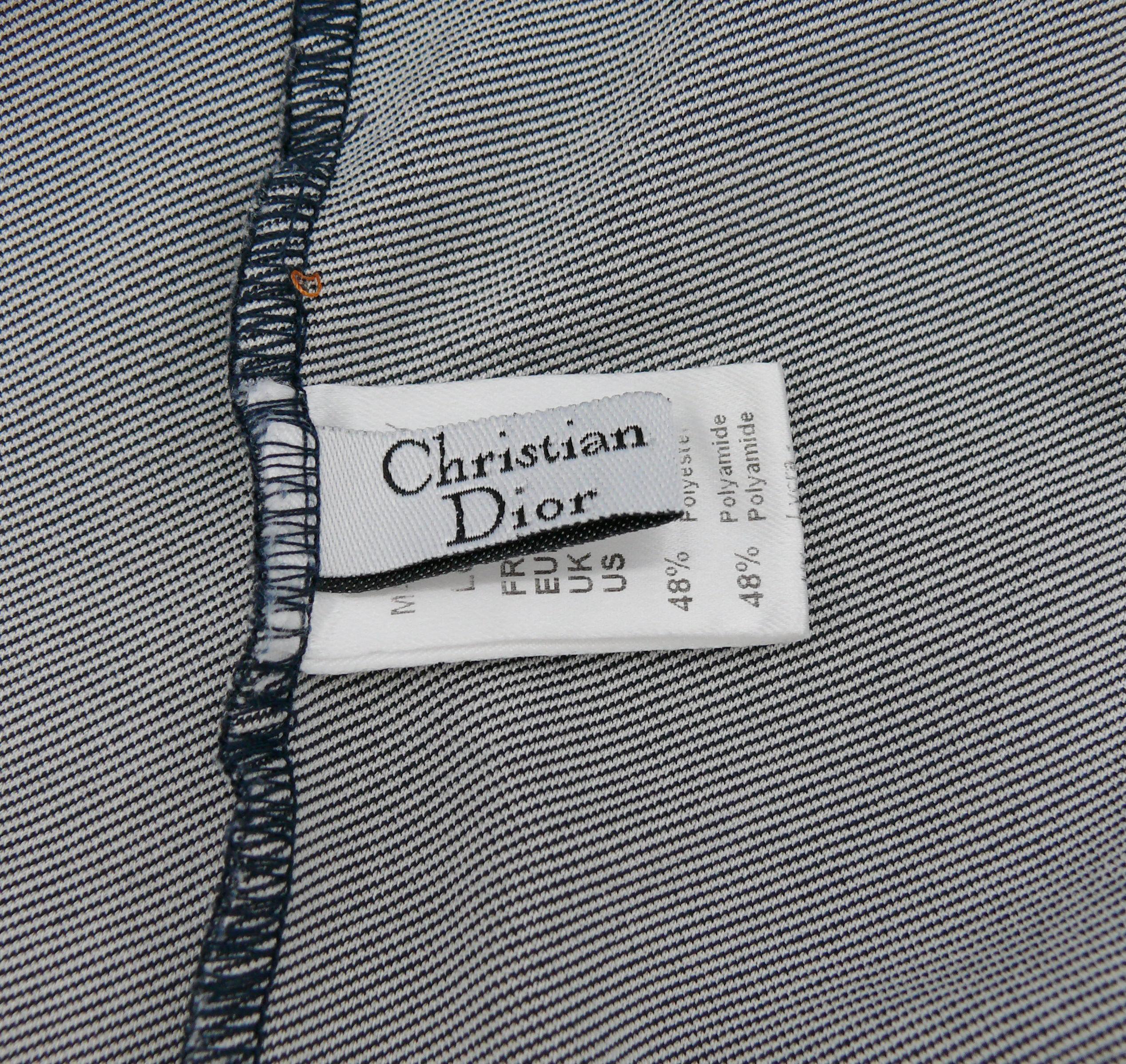 CHRISTIAN DIOR Blue Oblique Monogram Print One-Piece Swimsuit 4