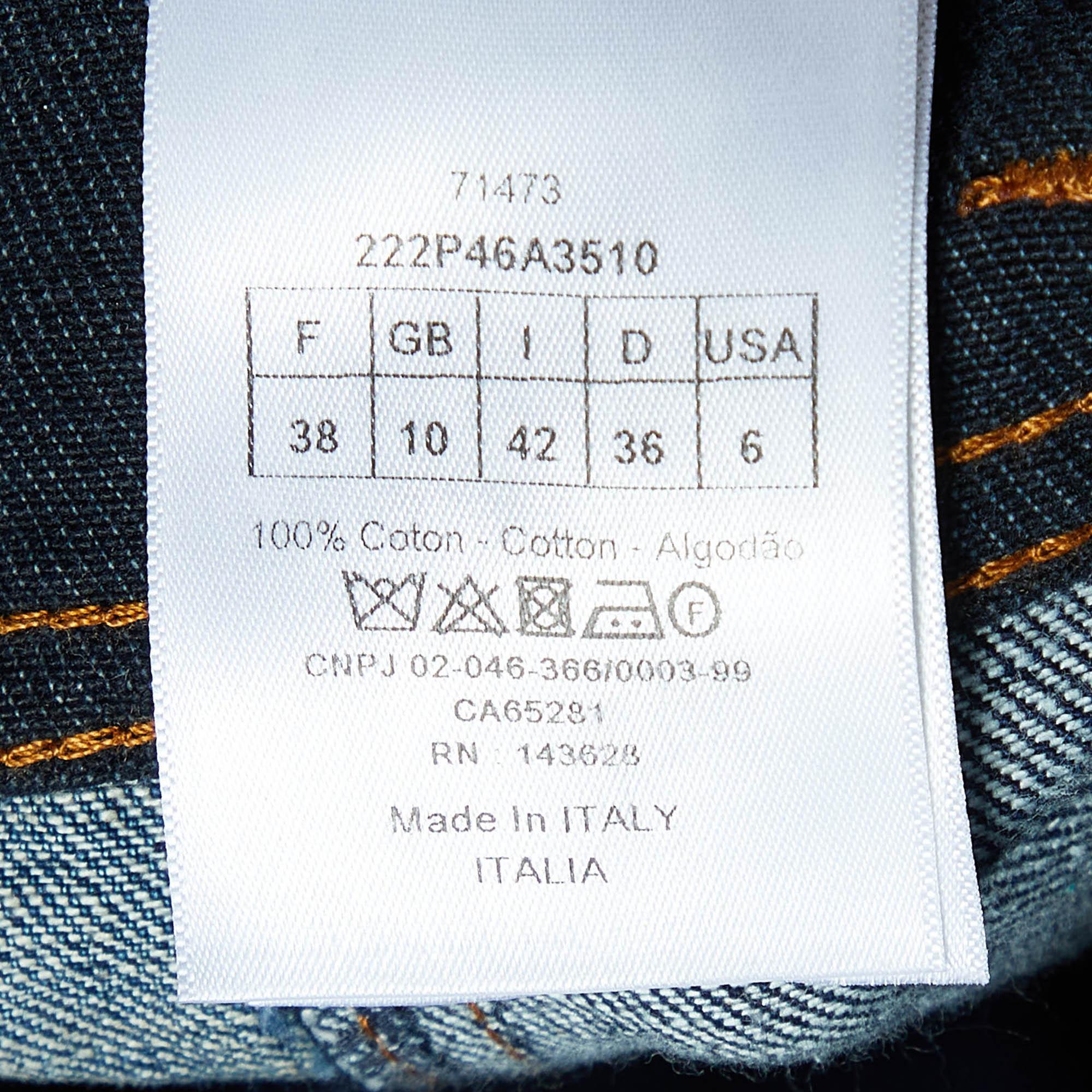 Christian Dior Blue Patchwork Denim Jeans M 1