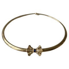 Christian Dior Blue Sapphire 18k Yellow Gold Necklace