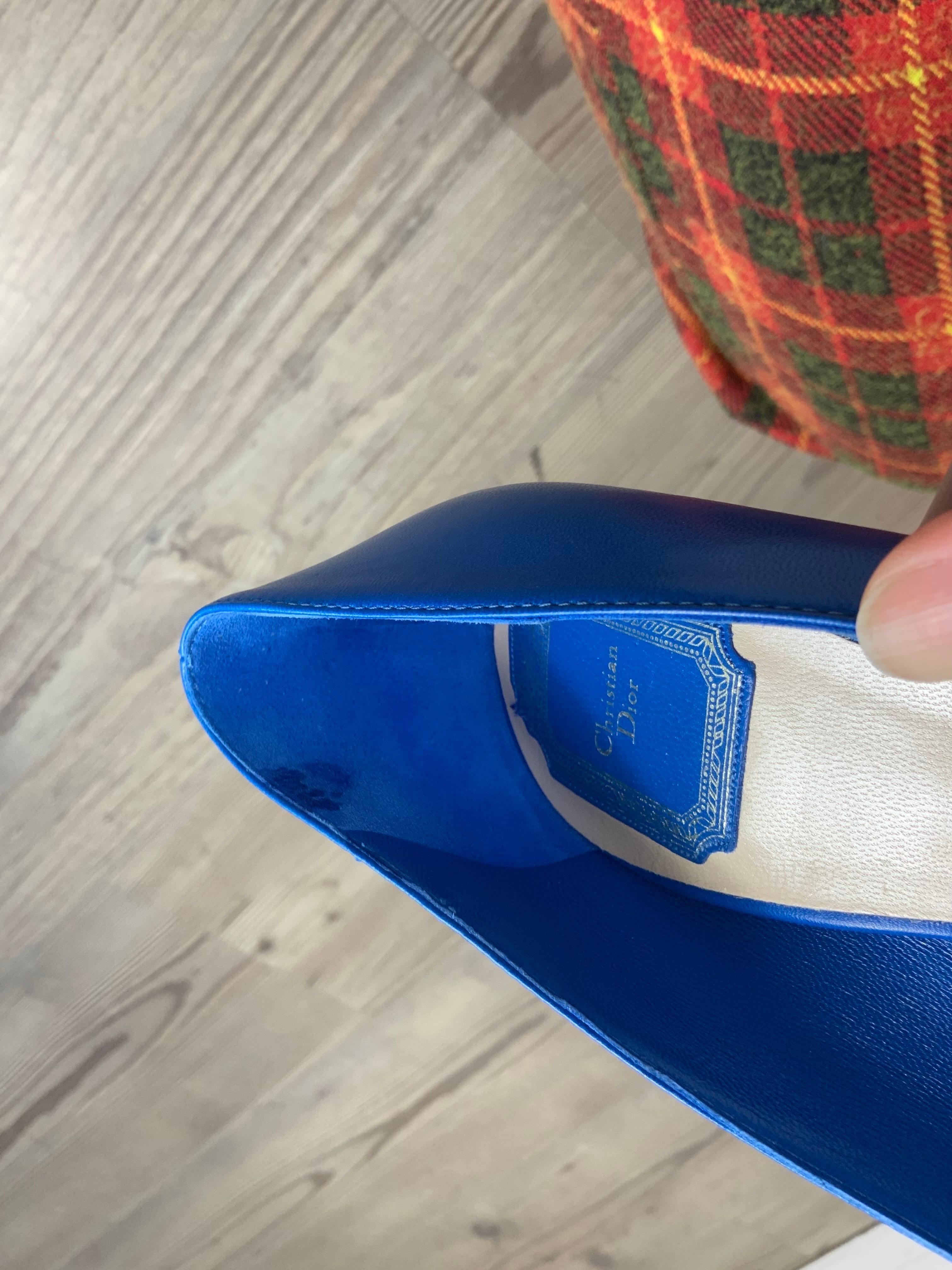 Christian Dior Blue Stiletto  In Good Condition In Carnate, IT