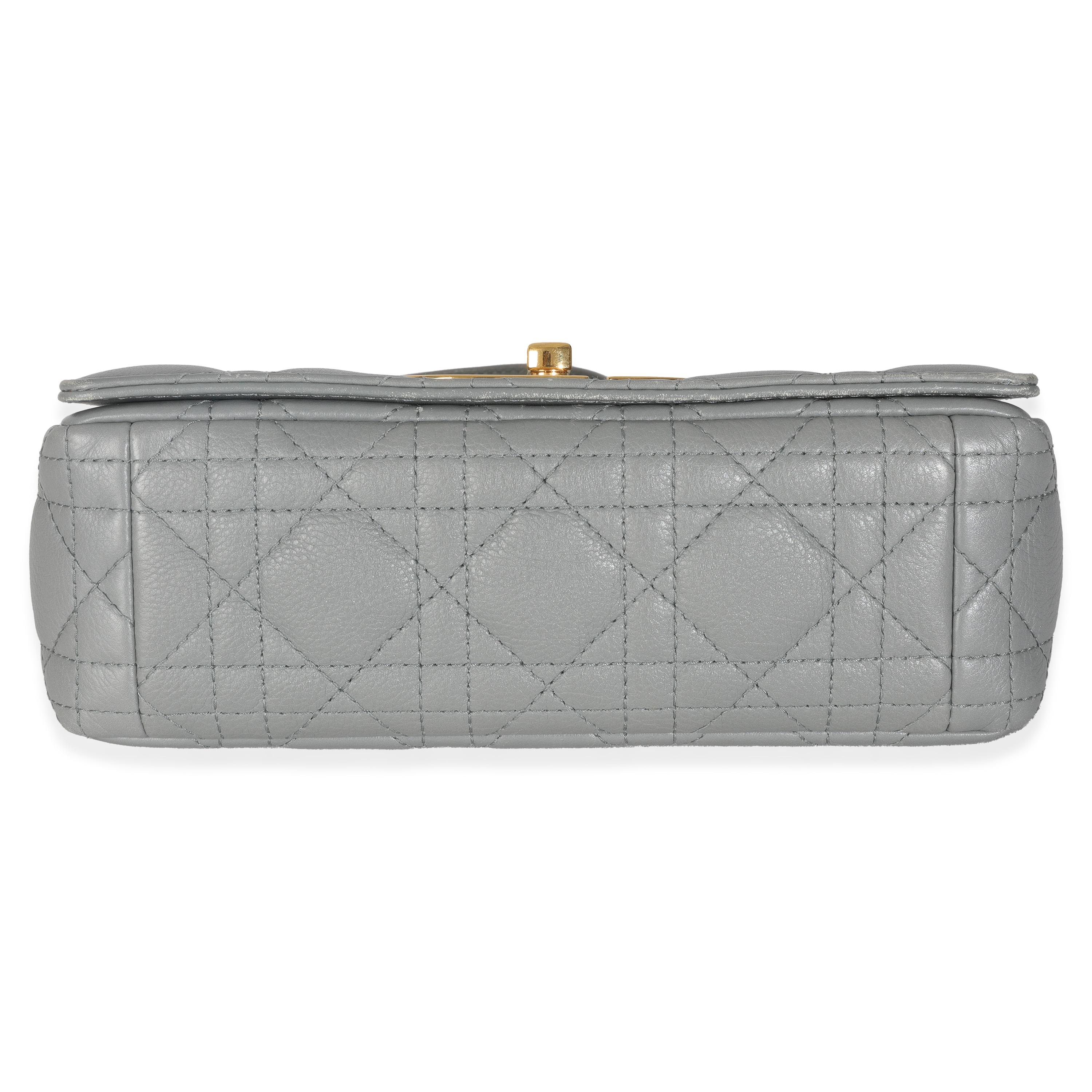 Christian Dior Blue Supple Calfskin Small Caro Chain Bag For Sale 3
