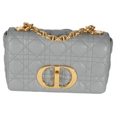 Christian Dior Blue Supple Calfskin Small Caro Chain Bag