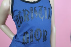 Christian Dior débardeur bleu avec logo gothique, S/S 2002
