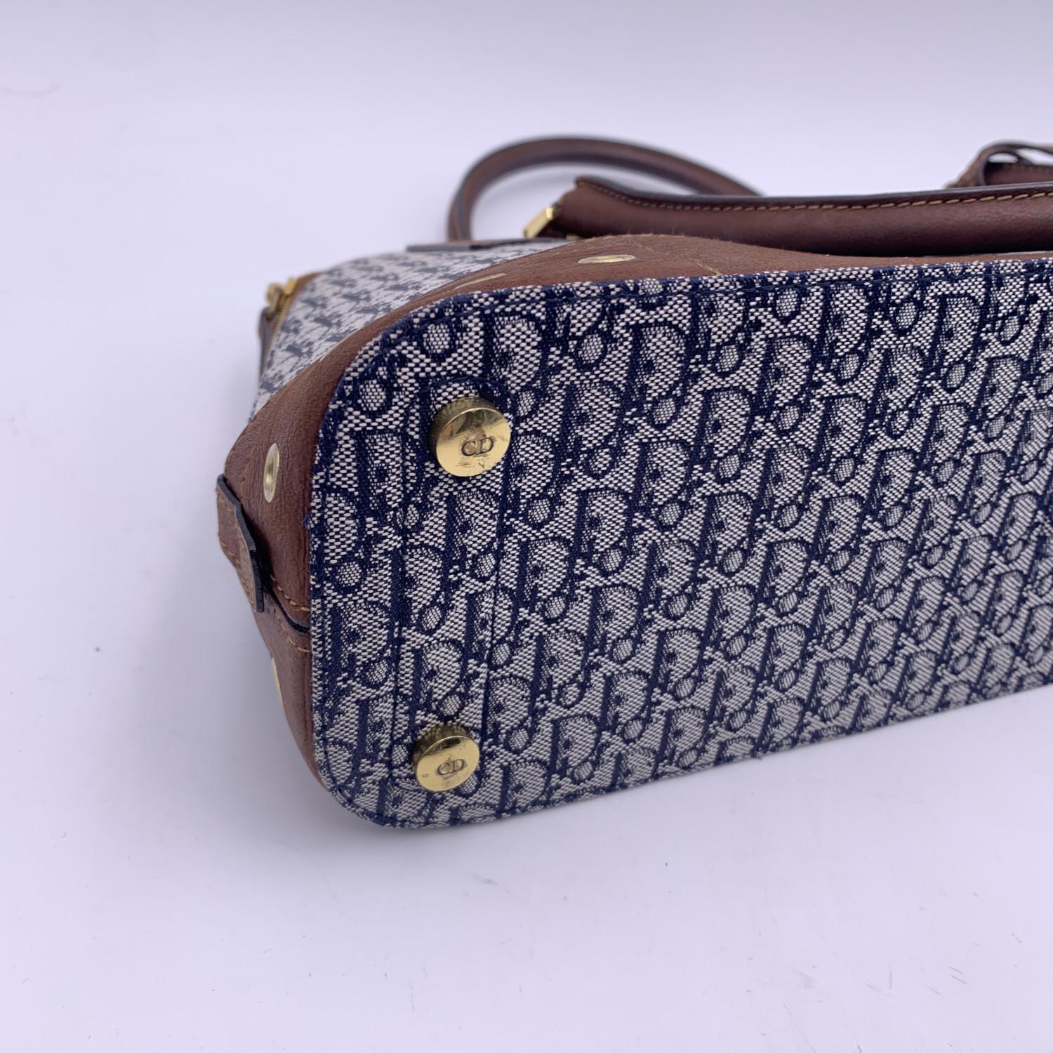 Christian Dior Blaue Trotter Canvas Street Chic Handtasche Umhängetasche 3
