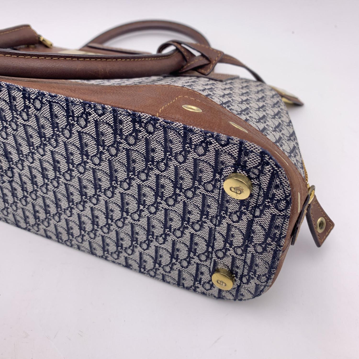 Christian Dior Blaue Trotter Canvas Street Chic Handtasche Umhängetasche 4
