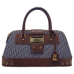 Christian Dior Blaue Trotter Canvas Street Chic Handtasche Umhängetasche