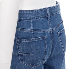CHRISTIAN DIOR Blau gewaschene Jeans mit Abnähern in der Mitte der Taille