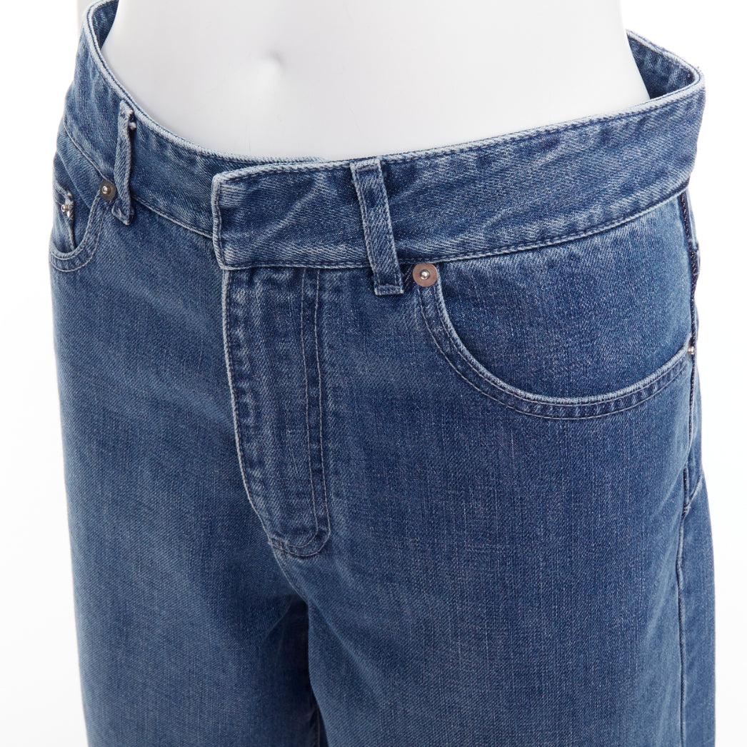 CHRISTIAN DIOR Blau gewaschene Jeans mit Abnähern in der Mitte der Taille im Angebot 3
