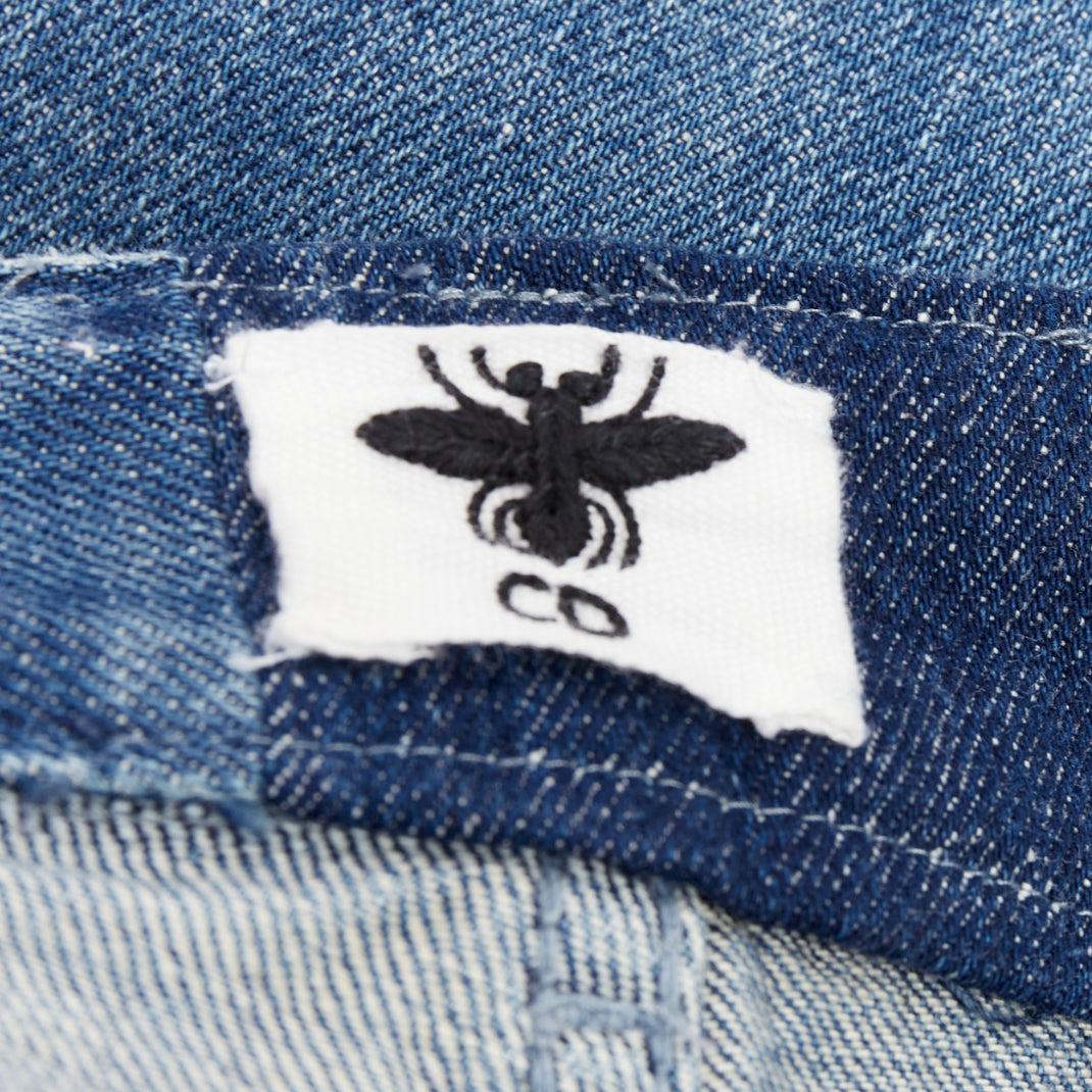 CHRISTIAN DIOR Blau gewaschene Jeans mit Abnähern in der Mitte der Taille im Angebot 4
