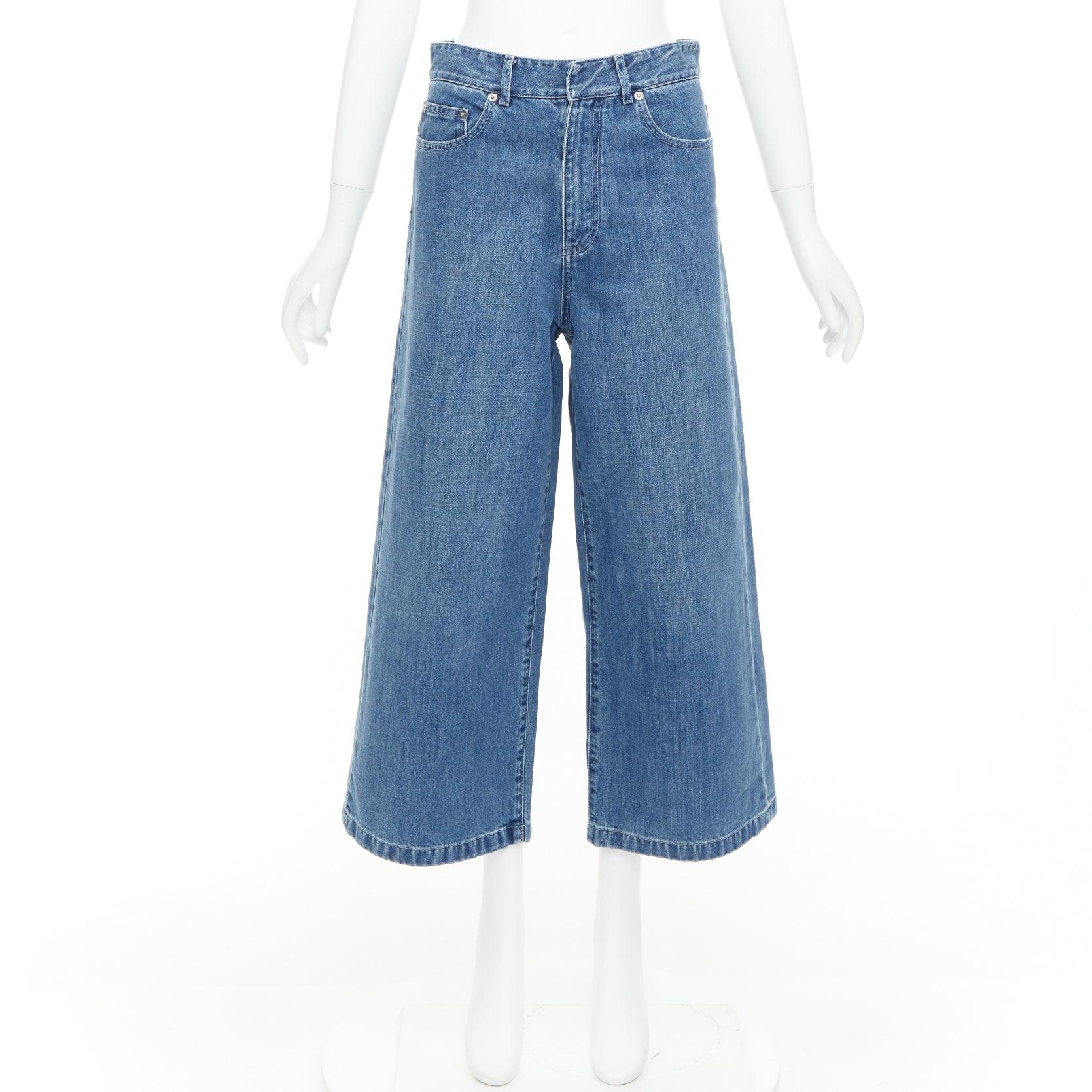 CHRISTIAN DIOR Blau gewaschene Jeans mit Abnähern in der Mitte der Taille im Angebot 5