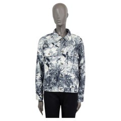 CHRISTIAN DIOR blue white 2020 TOILE DU JOUY TROPICALIA Denim Jacket 36 XS