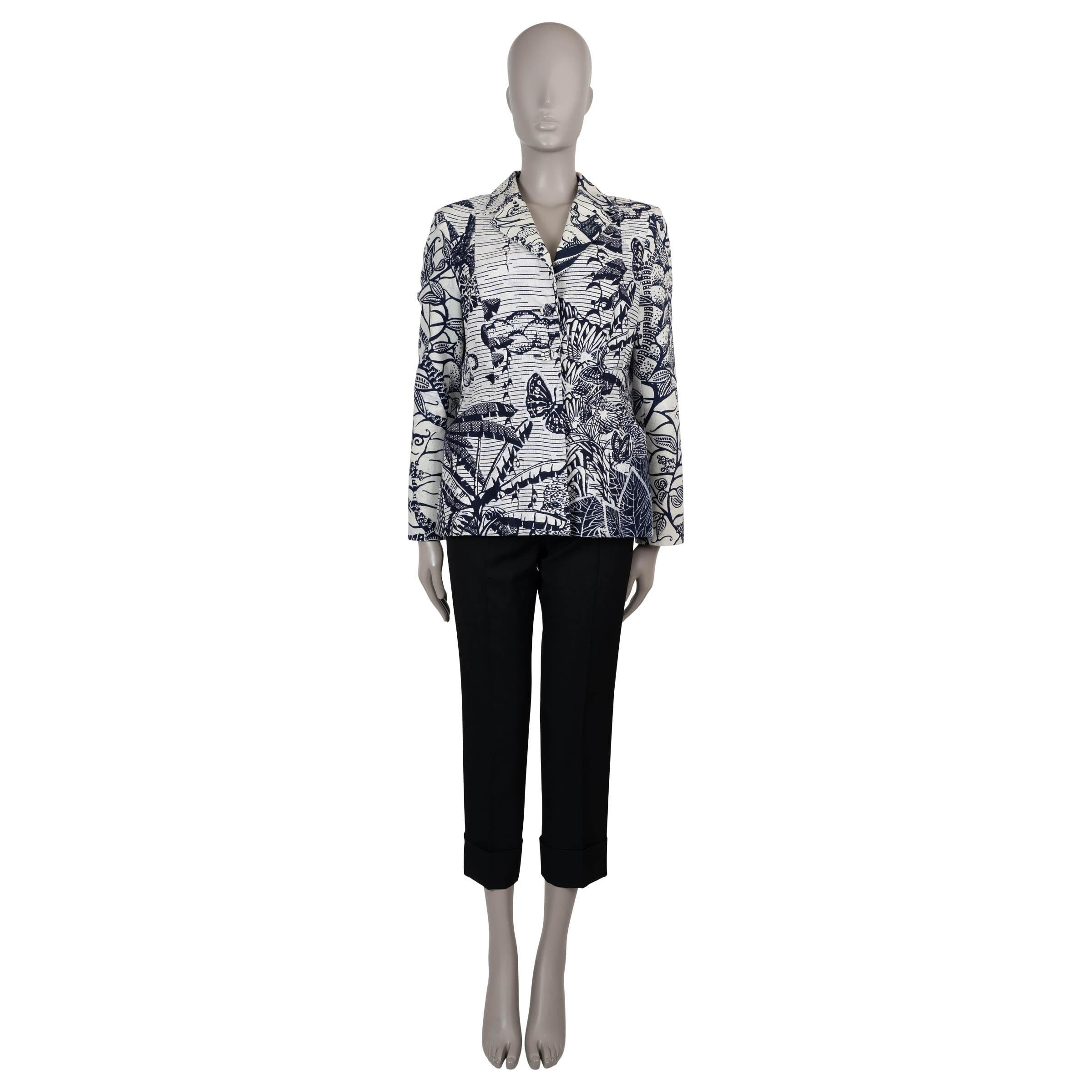 Donna CHRISTIAN DIOR Giacca T-Bar 2020 LA FROCE in cotone blu e bianco 38 S. White in vendita