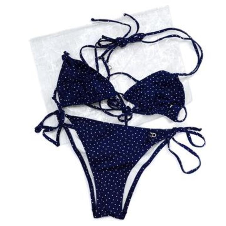 blue dior bikini