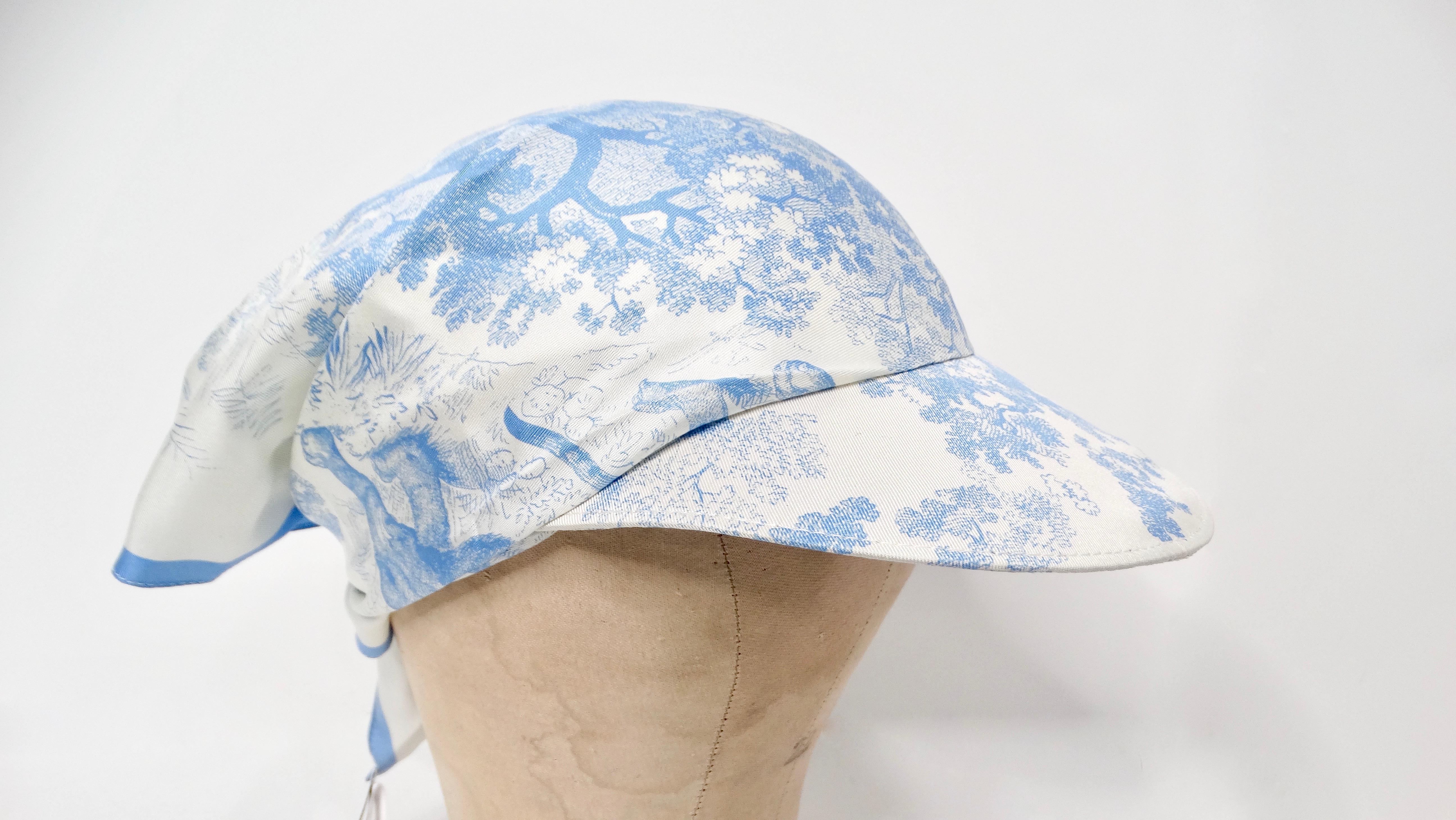 Christian Dior Sciarpa Visiera in seta con stampa 