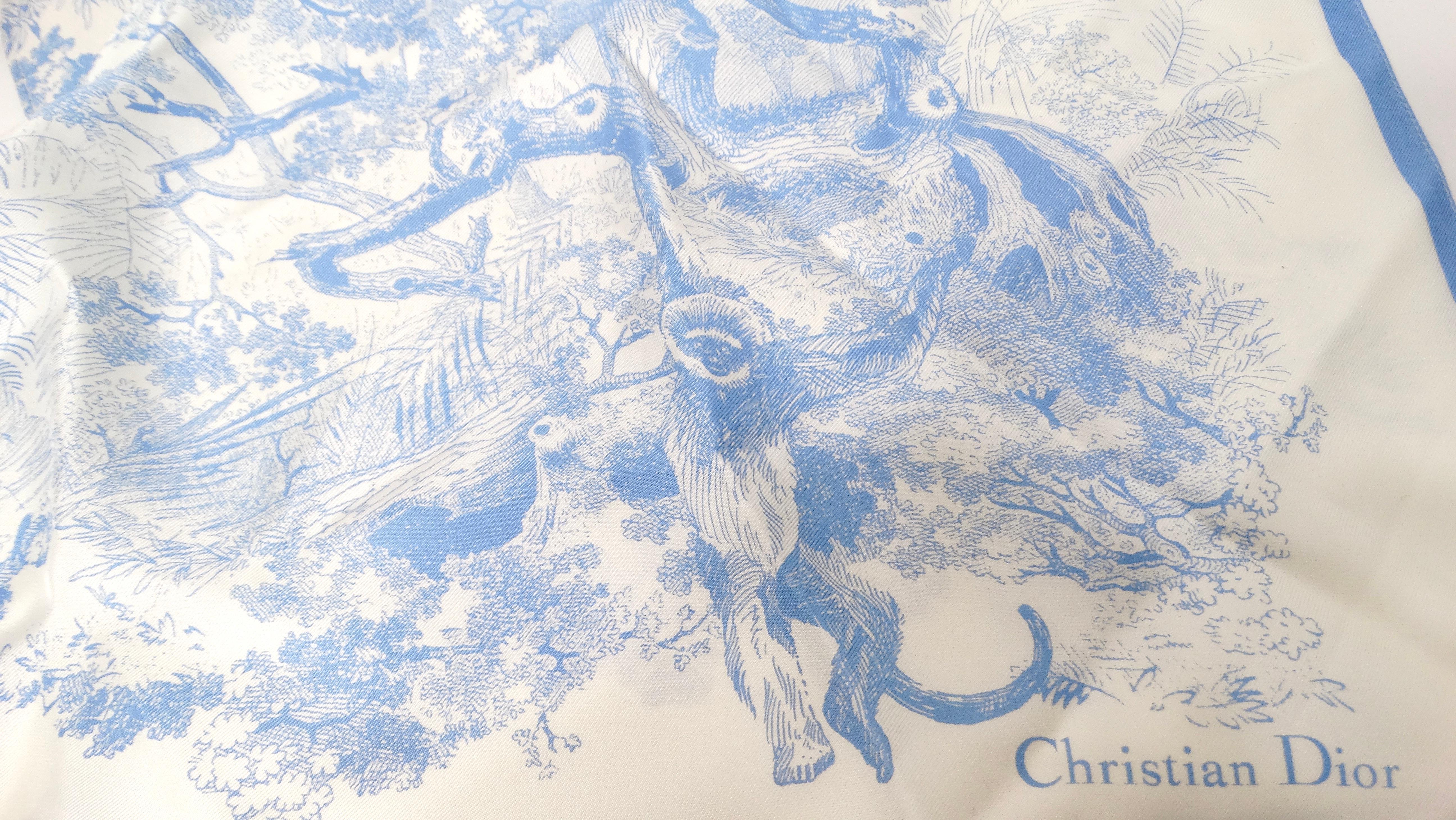 Christian Dior Sciarpa Visiera in seta con stampa 