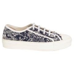 CHRISTIAN DIOR blue & white TOILE DE JOUY WALK'IN Sneakers Shoes 38