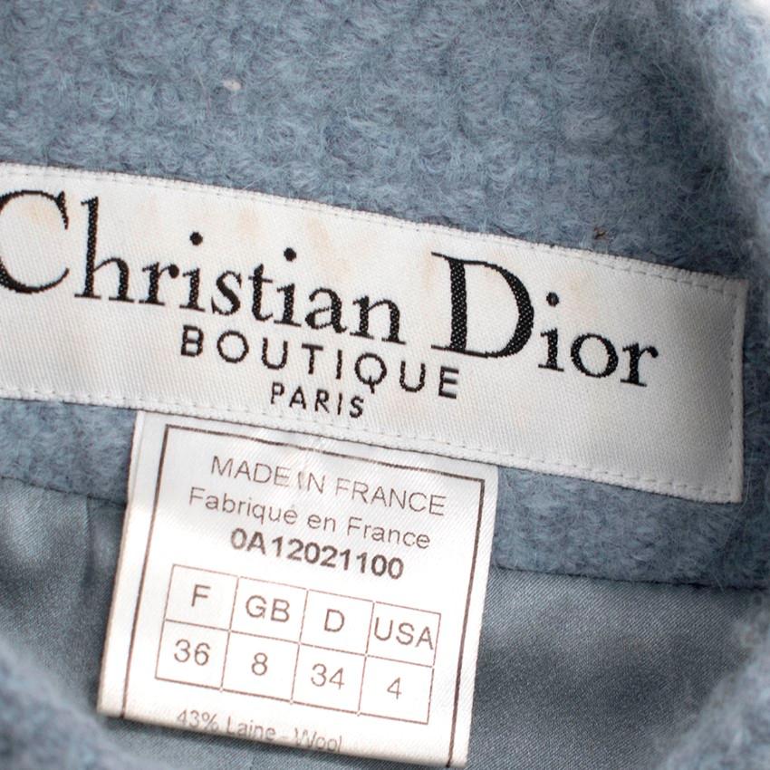 Christian Dior Blue Wool-blend Cropped Jacket - Size US 4 1