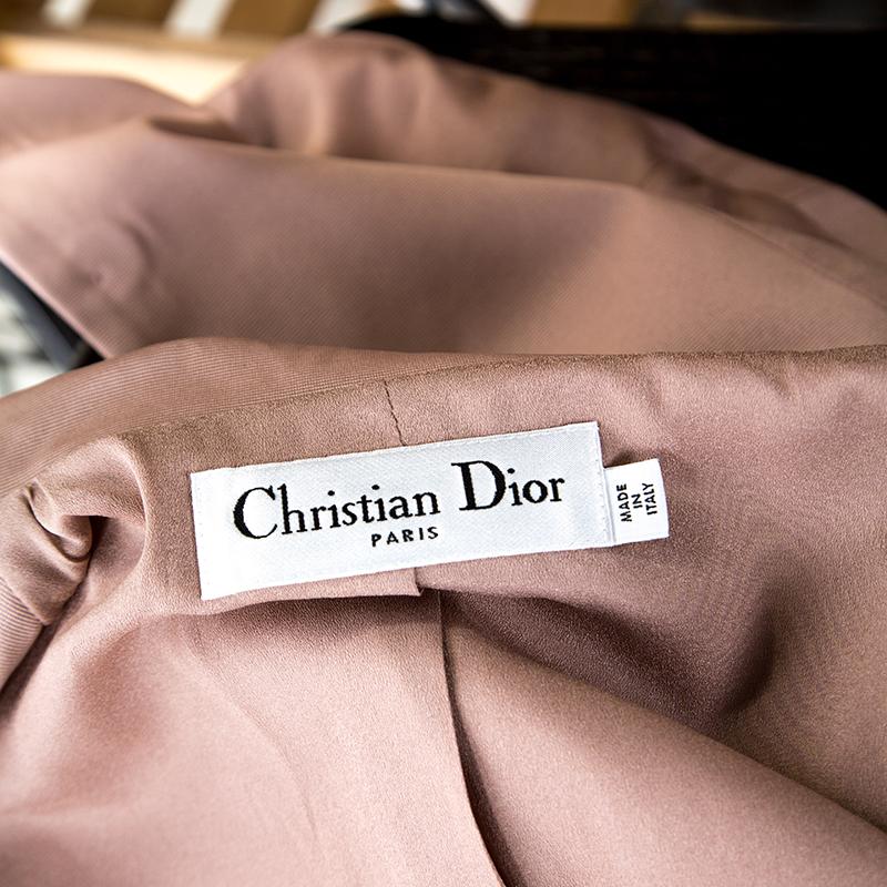 Christian Dior Blush Pink Silk Belted Top M 3