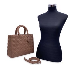 Christian Dior Blush Ultramatte Cannage Quilted Large Lady Dior Bag