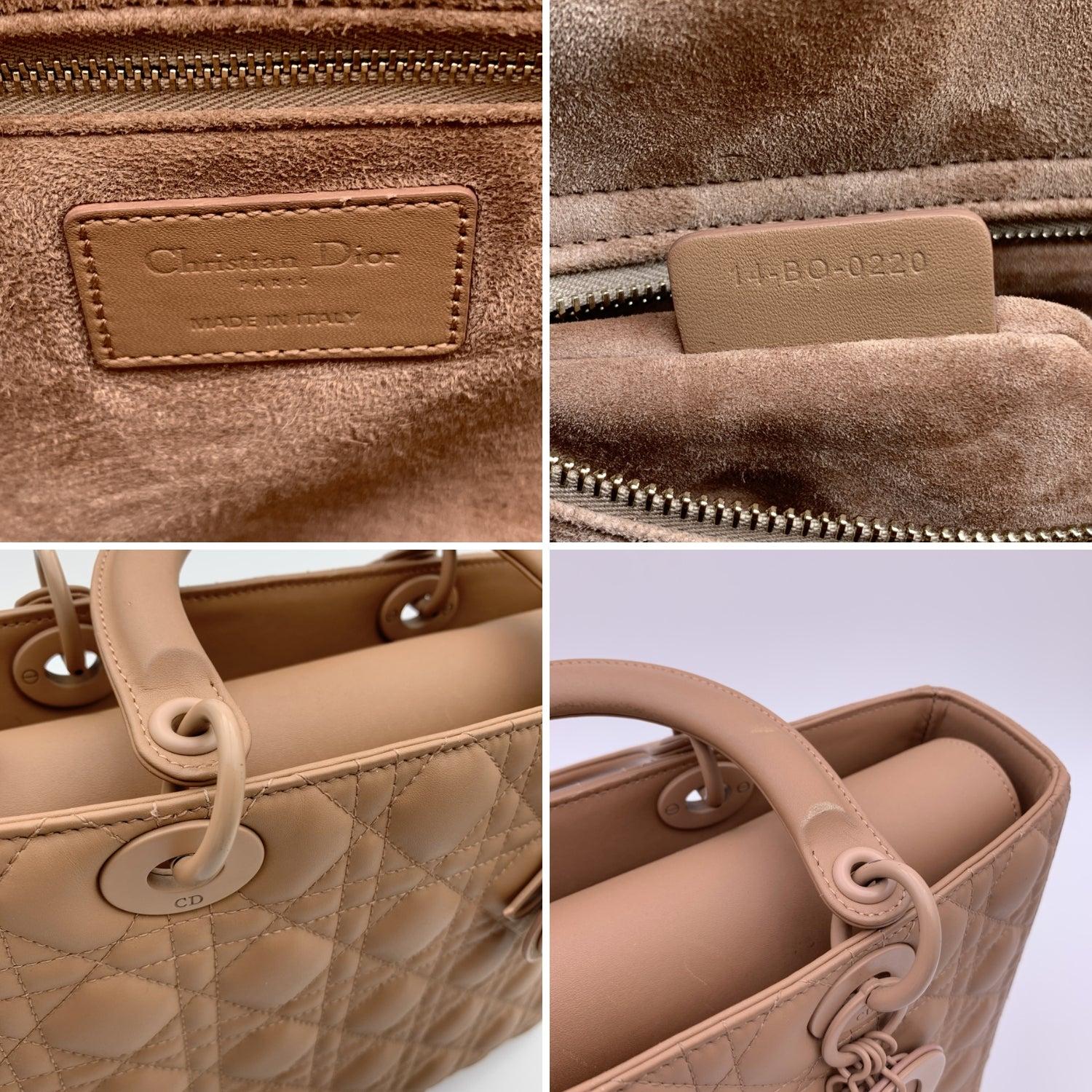  Grand sac Christian Dior Lady Dior Blush Ultramatte Cannage matelassé Pour femmes 