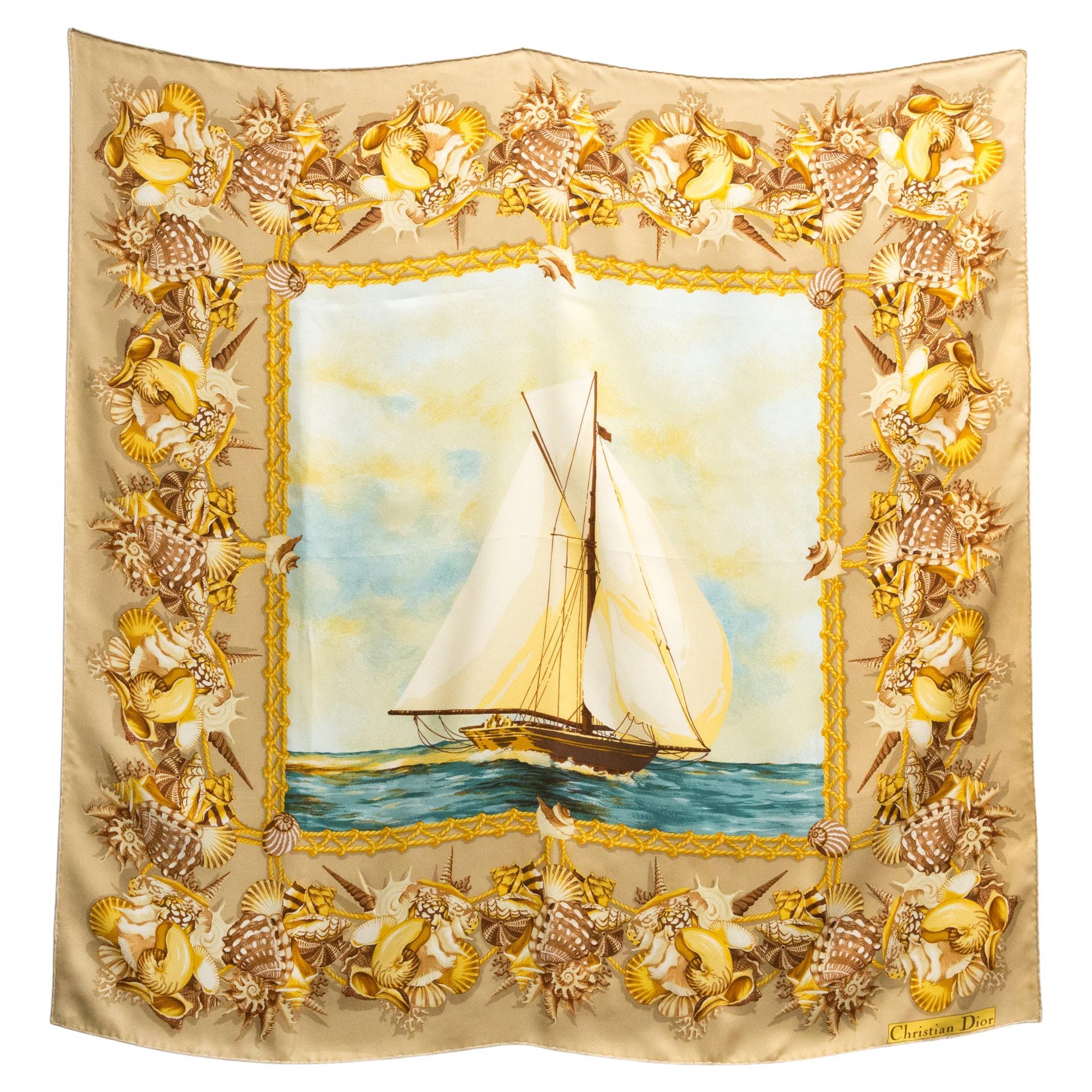 Christian Dior Boat Silk Scarf im Angebot