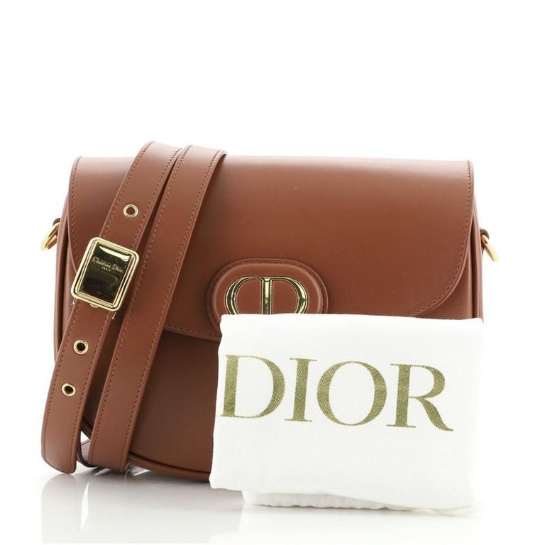 Christian Dior Bobby Flap Bag Leather Large Neutral 2269271