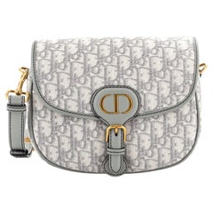 Christian Dior Bag Oblique Jacquard Blue Medium Bobby Flap Crossbody Bag at  1stDibs