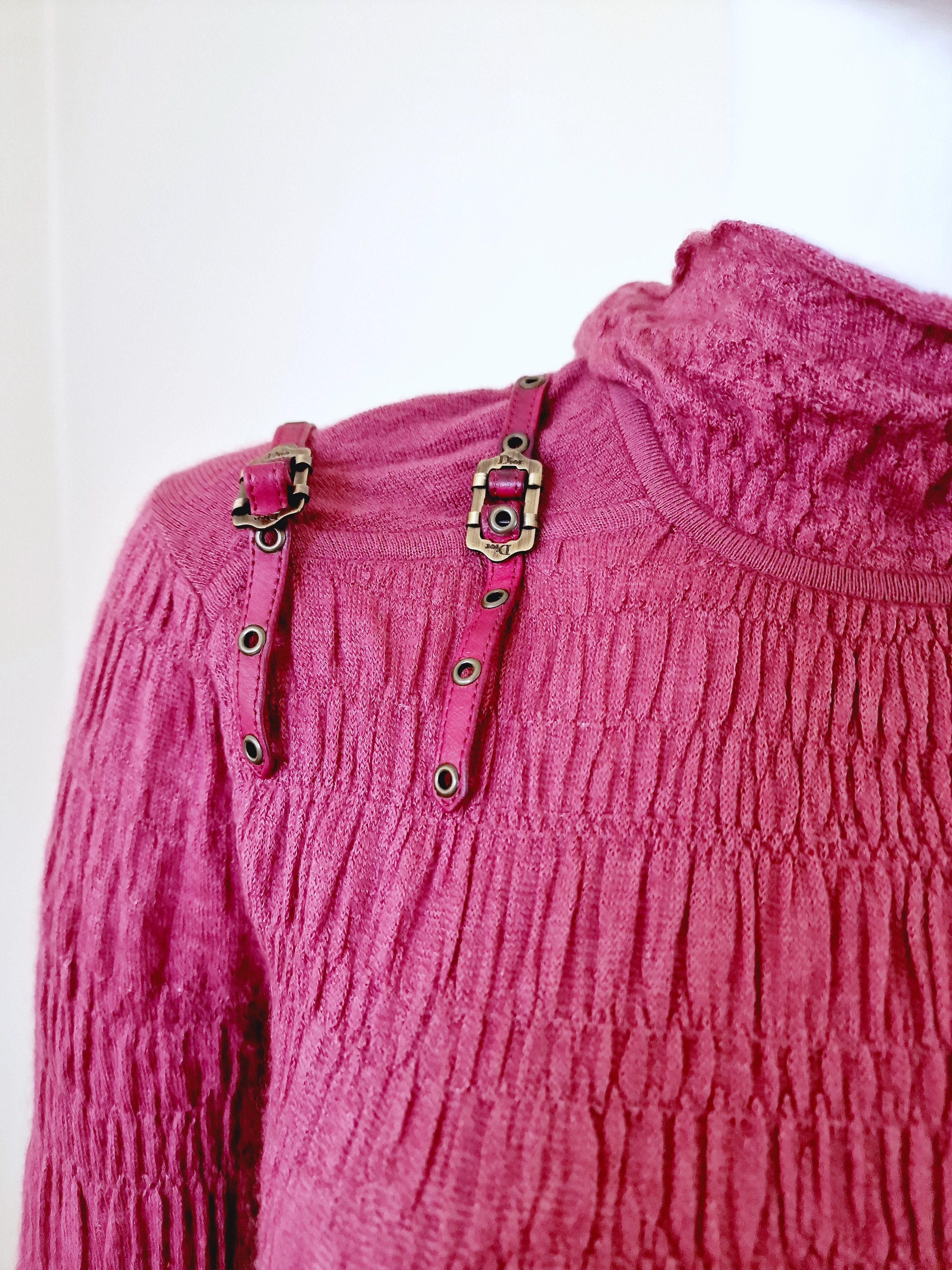 Christian Dior Bondage Straps Strap J'adore Cachmire Silk Sweater Shirt Tee Top  For Sale 2