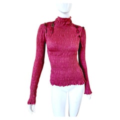Vintage Christian Dior Bondage Straps Strap J'adore Cachmire Silk Sweater Shirt Tee Top 