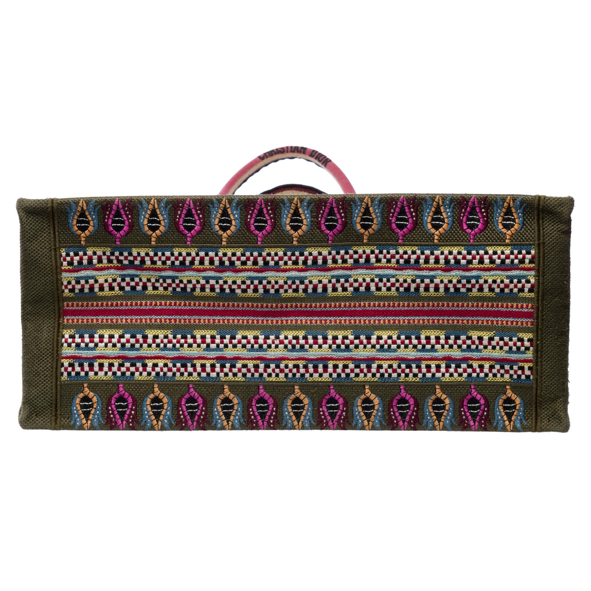 Christian Dior Book Tote bag in Multicolor canvas 5