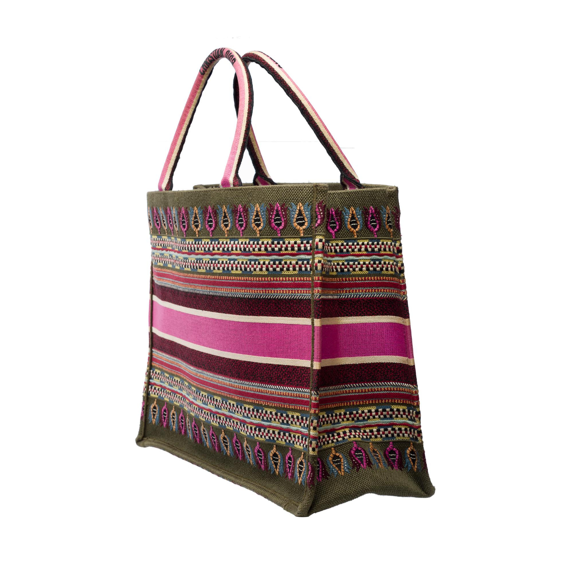 Women's or Men's Christian Dior Book Tote bag in Multicolor canvas