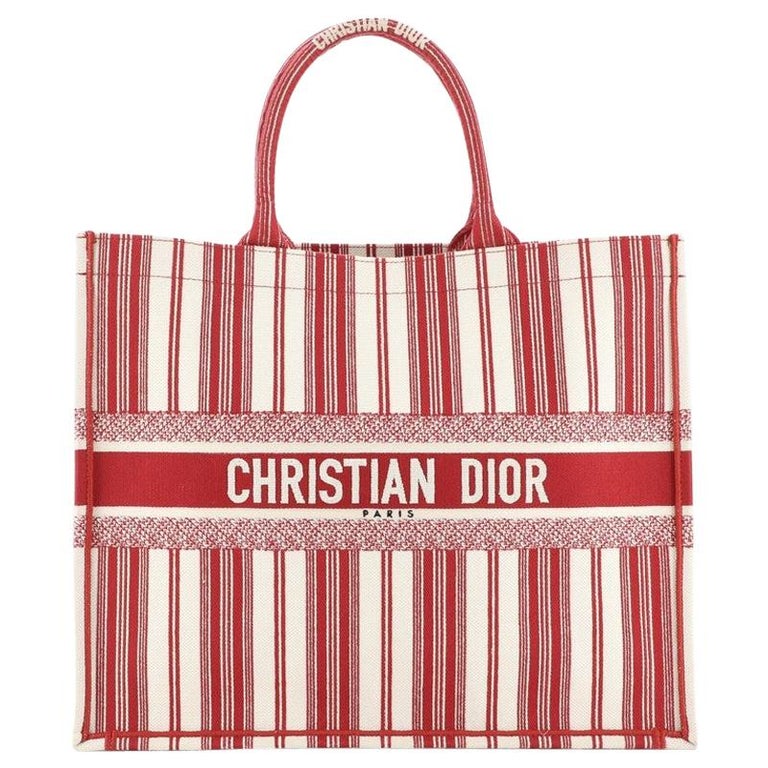 Shop Christian Dior BOOK TOTE Stripes Monogram Casual Style Canvas