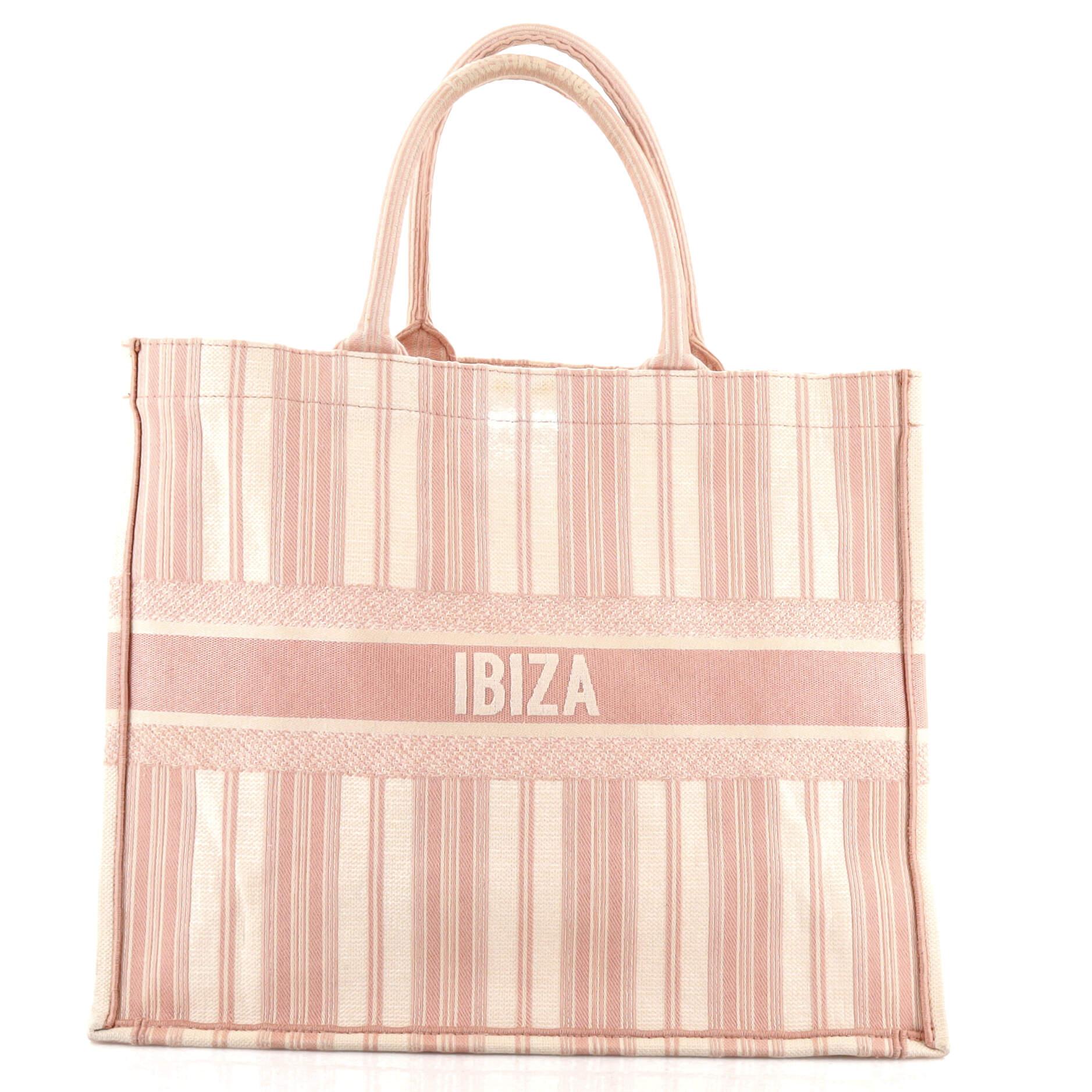 dior book tote stripe