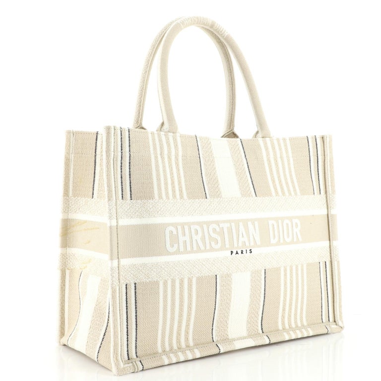 Christian Dior BOOK TOTE 2023-24FW MEDIUM DIOR BOOK TOTE Plan de Paris  Embroidery Beige