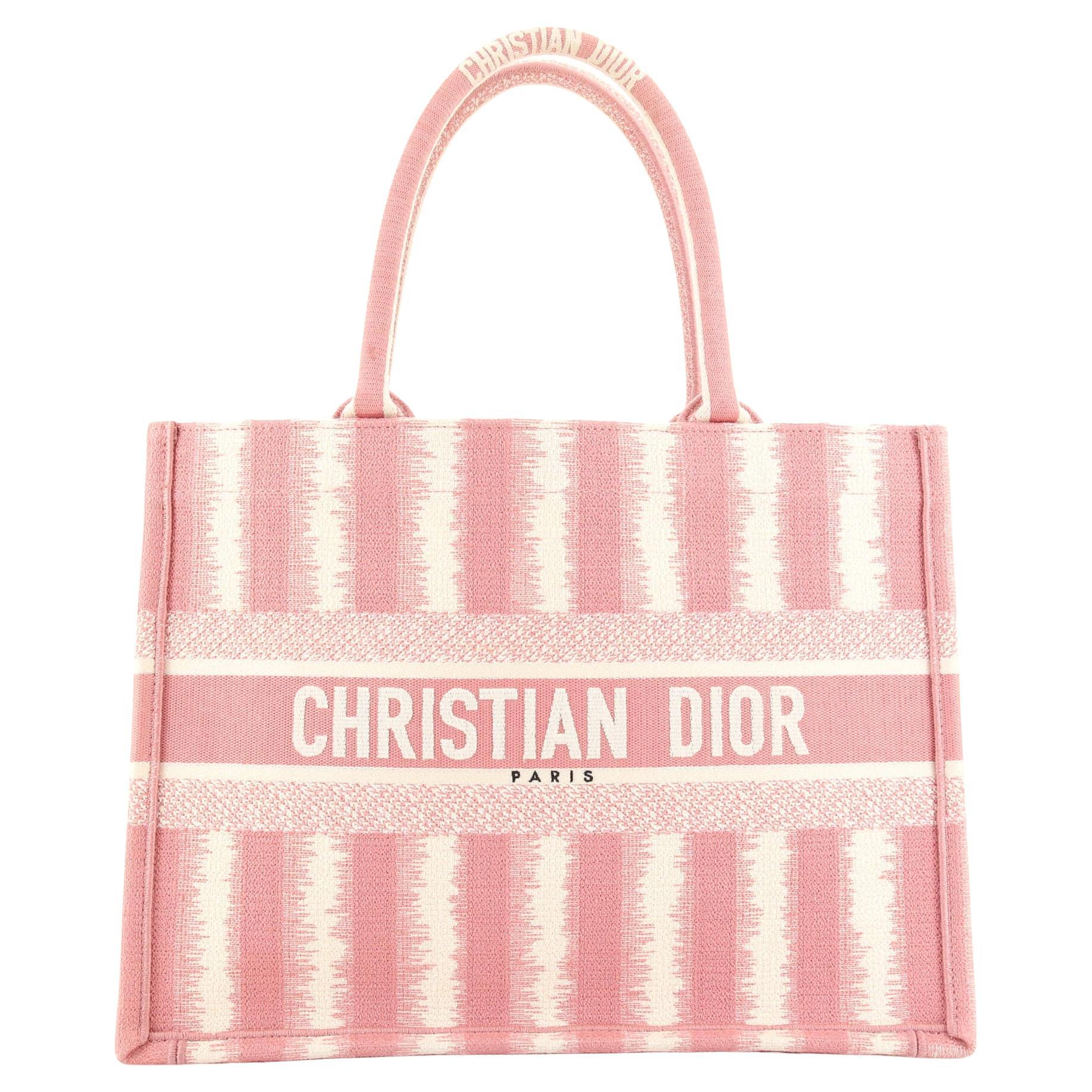 Christian Dior Book Tote Bayadere Stripe Embroidered Canvas Small For Sale  at 1stDibs | christian dior pink tote, dior riviera tote bag, christian dior  book tote small