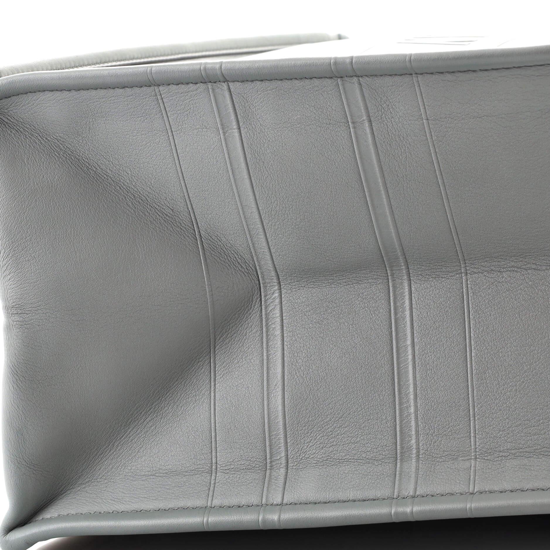 Christian Dior Book Tote Embossed Leather Medium In Good Condition In NY, NY