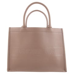 Christian Dior Book Tote Embossed Leather Medium